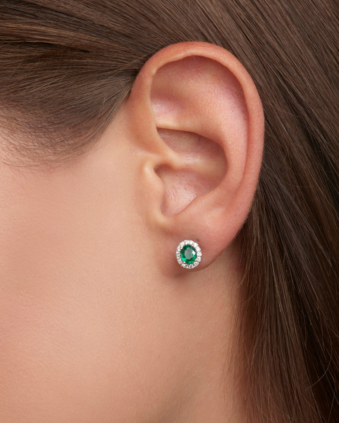 Orecchini ovali in argento 925