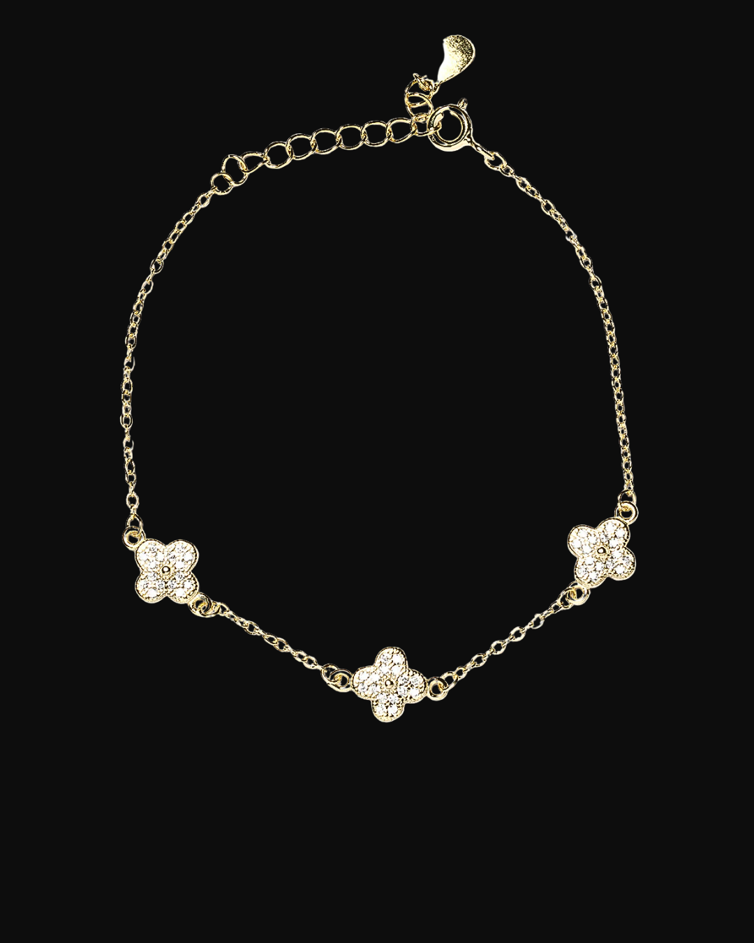 Bracciale quadrifoglio in argento 925