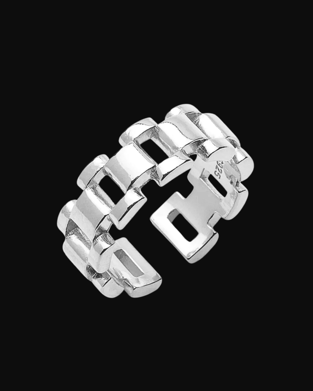 Anello catena in argento 925