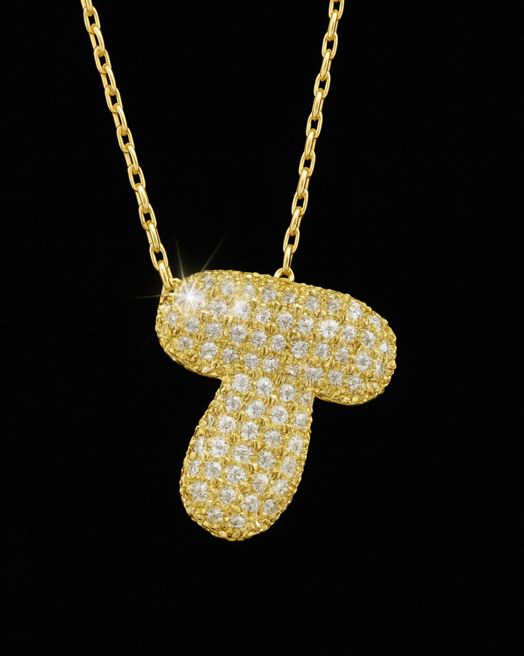 Collana Lettere Bubble - Collanina Argento 925