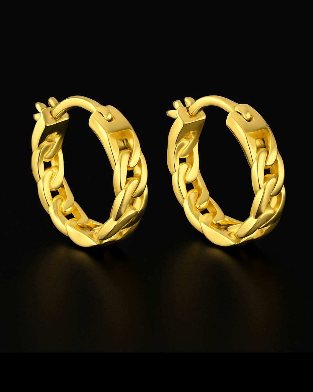 Orecchini cerchietto catena in argento 925