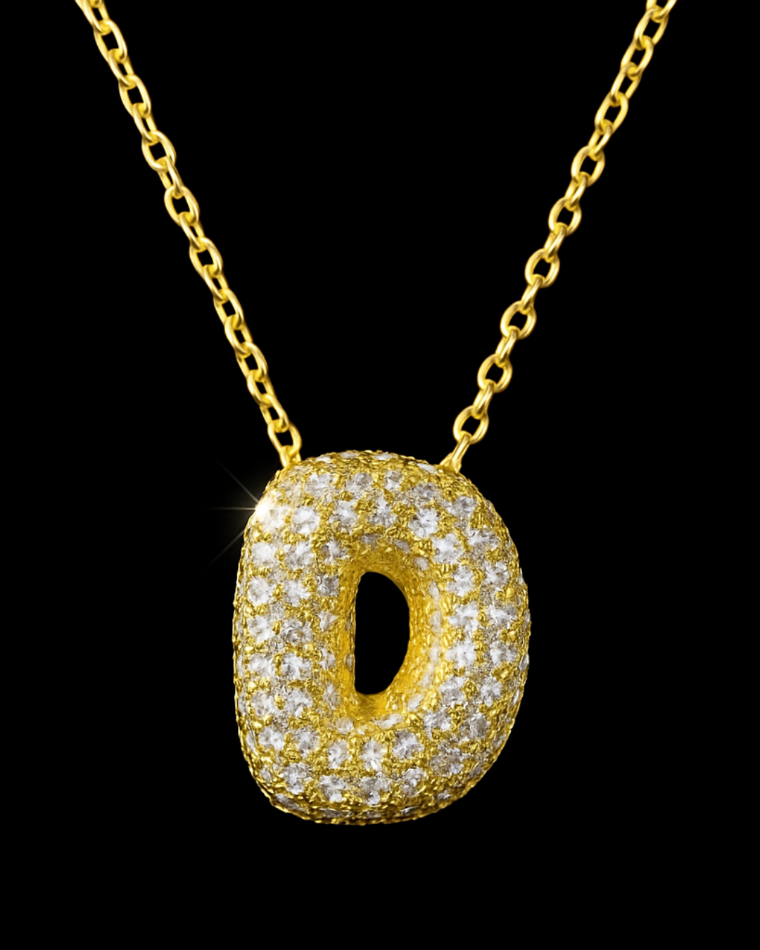 Collana Lettere Bubble - Collanina Argento 925