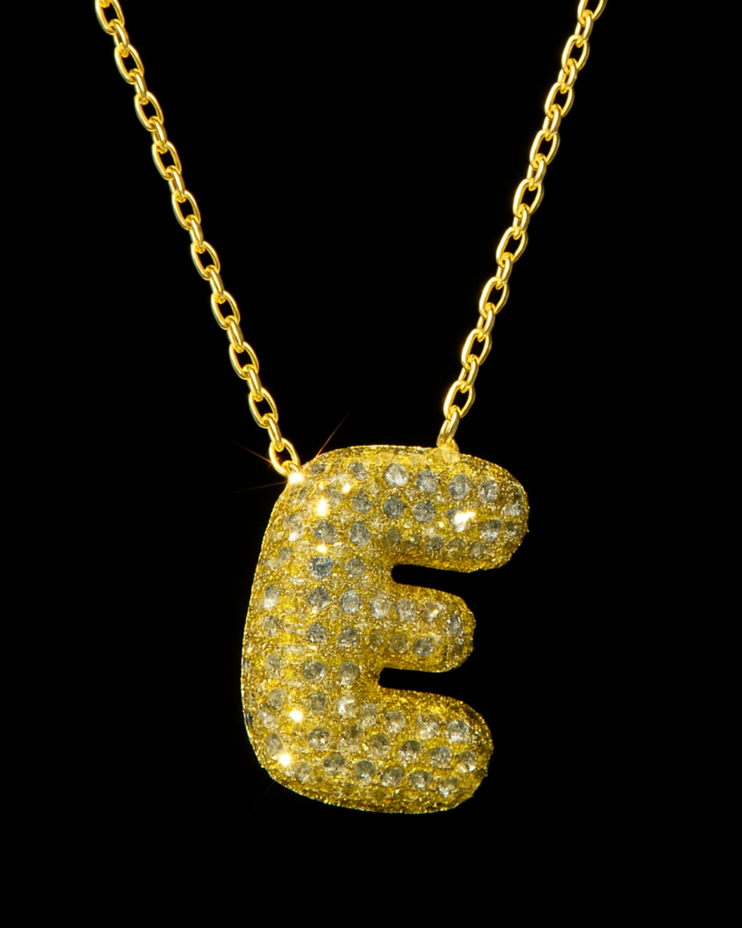 Collana Lettere Bubble - Collanina Argento 925