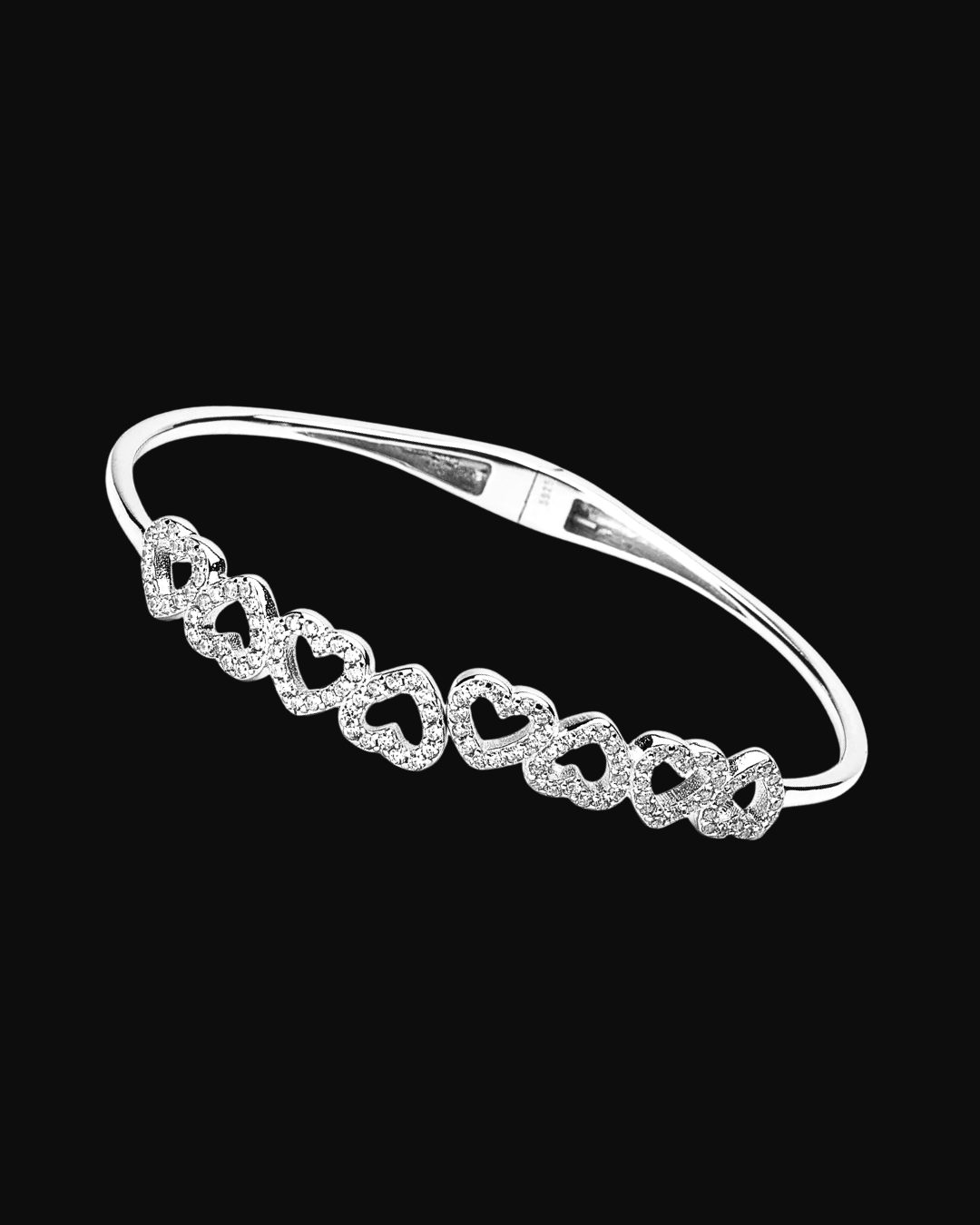 Bracciale con cuori in argento 925