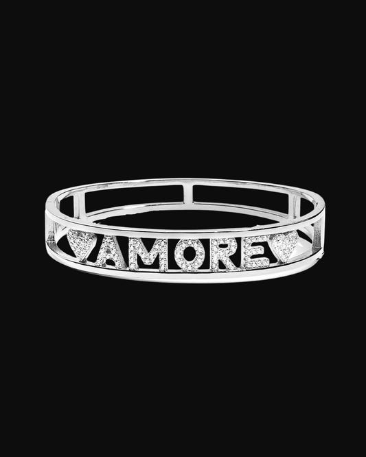 Bracciale rigido amore in argento 925