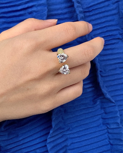 Anello cuori in argento 925