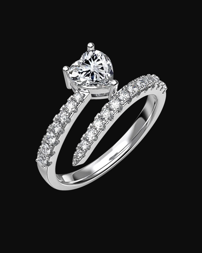 Anello cuore in argento 925