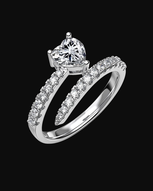 Anello cuore in argento 925