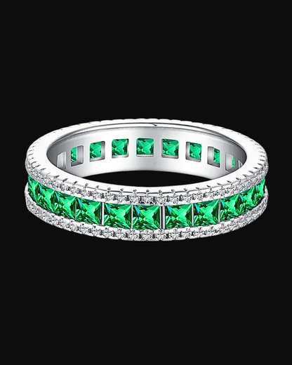 Anello Eternity veretta con pietre in argento 925