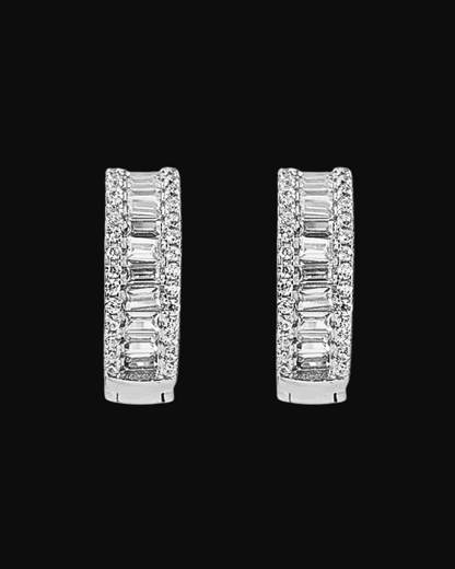 Orecchini con cristalli bianchi in argento 925