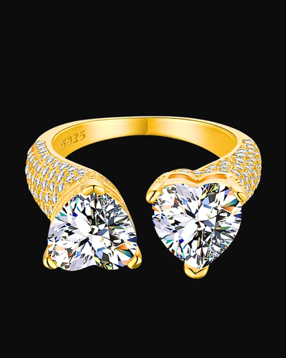 Anello cuori in argento 925