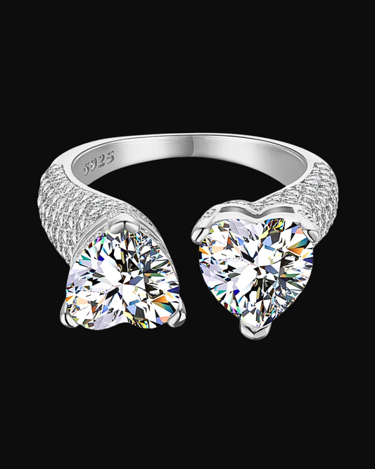 Anello cuori in argento 925