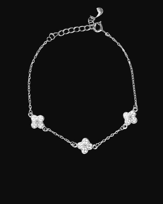 Bracciale quadrifoglio in argento 925